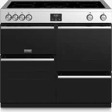 100 cm Induktionsherde Stoves Precision Deluxe S1000EI Schwarz, Edelstahl