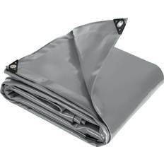 Tectake Almacenamientos y Cubiertas para Patio tectake Lona De Tela Impermeable Gris - 4 x 6 m