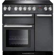 90cm Induction Cookers Rangemaster Nexus NEX90EISL/C 90cm Electric Range Cooker with Induction Hob Grey