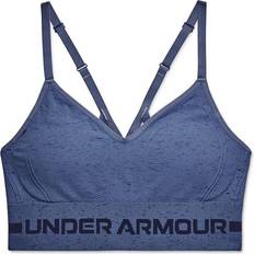 Mujer - Senderismo Sujetadores Under Armour Seamless Low Long HTR Bra Blue Female