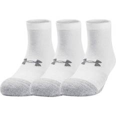 Fitness & Gym Socks Under Armour Adult HeatGear Lo Cut Socks 3-pack Men - White/Steel