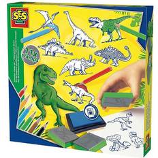 Dyr Hobbybokser SES Creative Dinosaurs Stamp Set