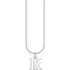 Bokstavssmycke Halsband Thomas Sabo Charm Club Letter K Necklace - Silver