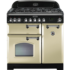 Rangemaster CDL90DFFCR/C Classic Deluxe 90cm Dual Fuel Chrome, Beige