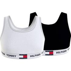 Tommy Hilfiger Mädchen Tops Tommy Hilfiger 2pk 85 Flag BH - Weiß/Schwarz 0WS