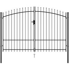 vidaXL Fence Gate Double Door with Spike Top 300x225cm