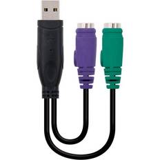 Nanocable USB A-2PS/2 M-F 2.0 0.2m