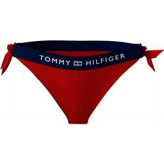 Polyester Bikiniunderdeler Tommy Hilfiger Logo Cheeky Side-Tie Bikini Bottom - Fireworks