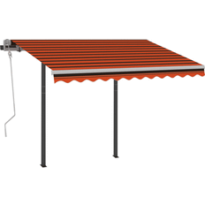 Crank Patio Awnings vidaXL Manual Retractable Awning with Posts 118.1x98.4"