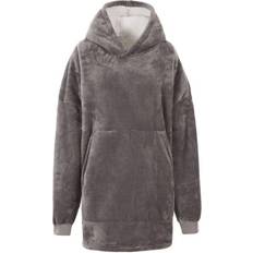 Cosiness Fleece Blanket Hoodie - Dark Grey Melange