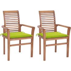 Teak Patio Furniture vidaXL 3062595 2-pack Garden Dining Chair