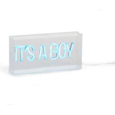 Rektangulär Nattlampor Barnrum Childhome Neon Light Box It's A Boy Nattlampa