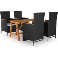 vidaXL 3068760 Ensemble repas de patio, 1 Table incluse 4 Chaises