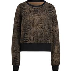 Adidas Originals All Over Print Animal Crew Sweatshirt - Black/Beige