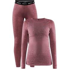 Femme - Rose Ensembles de Couche de Base Craft Core Wool Merino Set Women - Pink