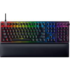 Clicky switch Razer Huntsman V2 Optical Gaming Keyboard With Near-zero Input Latency Doubleshot PBT Keycaps Sound Dampening Foam Clicky Purple Switch US Layout