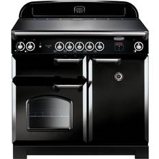 100cm - Convection/ Fan Oven Cookers Rangemaster CLA100ECBL/C Classic 100cm Electric Ceramic Black