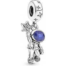 Astronaut galaxy Barnrum Pandora Astronaut In The Galaxy Dangle Charm - Silver/Blue/Transparent