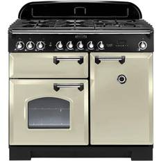 100cm - 5 Burners Gas Cookers Rangemaster Classic Deluxe 100 Dual Fuel CDL100DFFCR/C Beige