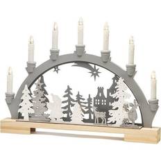 Battery Powered Christmas Villages Konstsmide Silhouette 7 Christmas Village 45cm