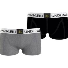 Calvin klein kalsonger barn Barnkläder Calvin Klein Minigram Boy's Trunks 2-pack - Grå Ljung/PVH Svart (B70B700349)