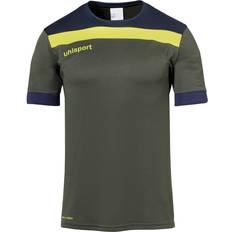 Uhlsport Offense 23 Short Sleeved T-shirt Unisex - Dark Olive/Navy/Fluo Yellow