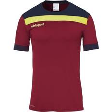 Uhlsport Offense 23 Short Sleeved T-shirt Unisex - Bordeaux/Navy/Fluo Yellow