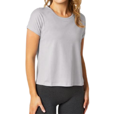 Yoga T-shirts USA Pro Short Sleeve Sports T-shirt Women - Grey Marl