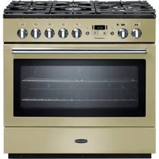 90cm Cookers Rangemaster PROP90FXDFFCR/C Professional Plus FX 90cm dual fuel Beige, Black