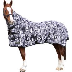 85cm Horse Rugs Hy Equestrian StormX Original Zebra Print Fly Rug - Black/White