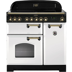 90cm Induction Cookers Rangemaster CDL90EIWH/B Classic Deluxe 90cm Electric Induction White