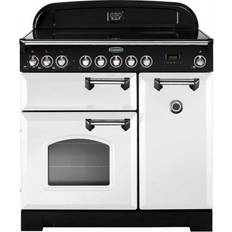 90cm - Dual Fuel Ovens Ceramic Cookers Rangemaster CDL90ECWH/C White