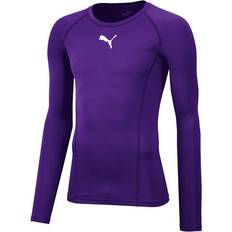 Men - Purple Base Layer Tops Puma Liga Long Sleeve Baselayer Men - Purple