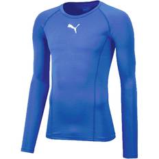 Bleu Hauts de Couche de Base Puma Baselayer Langarm - Bleu