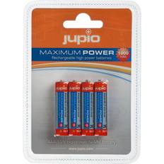 AAA (LR03) - Laddningsbara standardbatterier Batterier & Laddbart Jupio Rechargeable AAA Maximum Power Compatible 4-pack