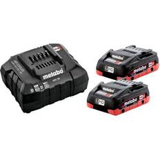 3 verpakking Batterijen en Opladers Metabo Basic Set 2xLiHD 4.0Ah SE