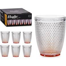 Vivalto Starley-Set de 6 Vasos Cristal Puntos Agua 300 ml - Red Vaso 30cl