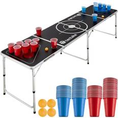 Musta Juomapelit tectake Drinking Games Spring Break Beer Pong Table Black