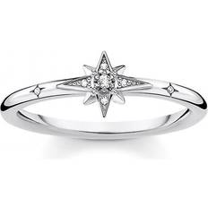 Thomas Sabo Charm Club Star Ring - Silver/Transparent