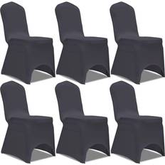 Housses de chaise vidaXL Stretch 6-pack Housse de chaise Gris