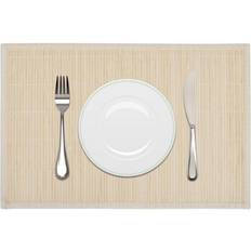 vidaXL 242107 6-pack Dækkeserviet Beige, Naturfarvet (45x30cm)