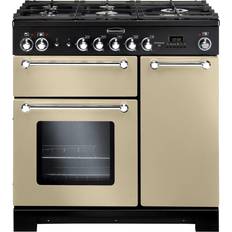 90cm - Gas Ovens Gas Cookers Rangemaster KCH90NGFCR/C Kitchener 90cm Gas Chrome