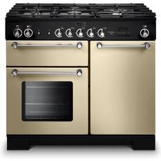 Rangemaster KCH100DFFCR/C Kitchener 100cm Dual Fuel Chrome, Beige