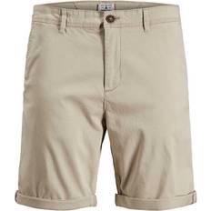 Jack & Jones Bowie Solid Chino Shorts - Beige/White Pepper