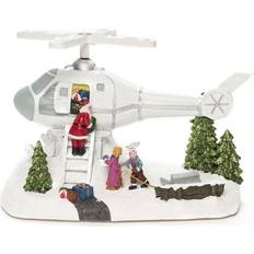 Harpiks Julelamper Konstsmide Santa with Helicopter Julelampe 22cm