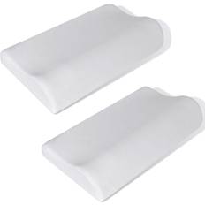 Poliéster Almohadas Ergonómicas vidaXL Orthopedic 2-pack Almohada Ergonómica Blanco (50x30cm)