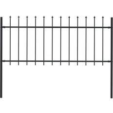 Musta Aidat vidaXL Garden Fence with Spear Top 170x130cm