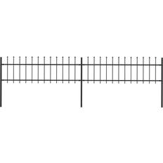 110.0 cm Staket vidaXL Garden Fence with Spear Top 340x110cm