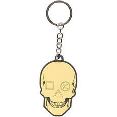PlayStation Playstation Biker Skull Rubber Keychain