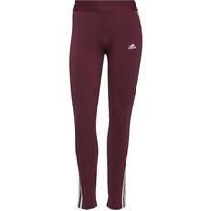 Adidas Red Tights Adidas Women's Loungewear Essentials 3-Stripes Leggings - Victory Crimson/White